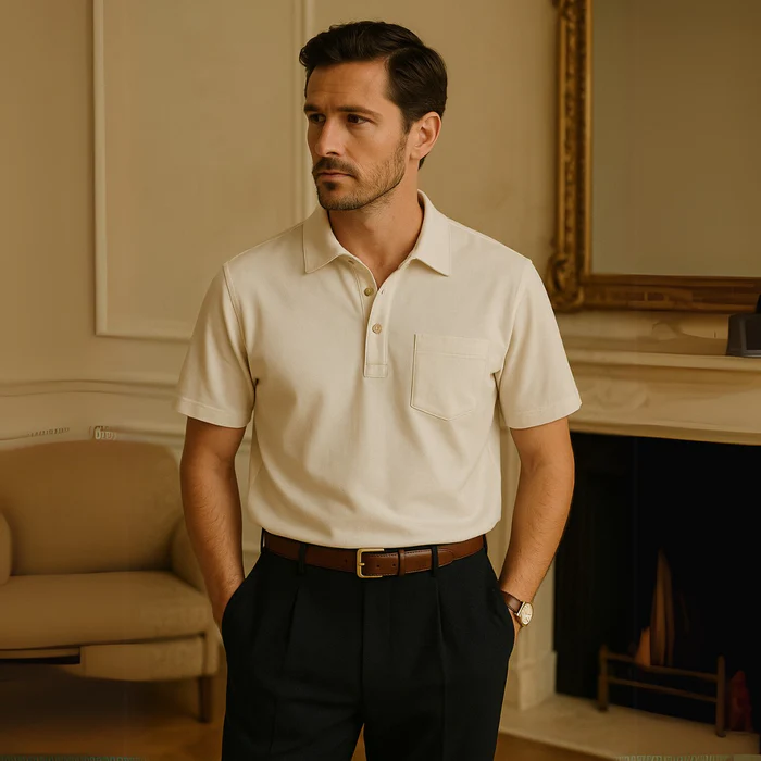 Casablanca Linen Polo Shirt