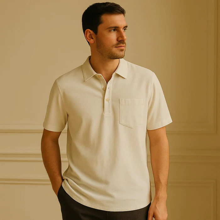 Casablanca Linen Polo Shirt
