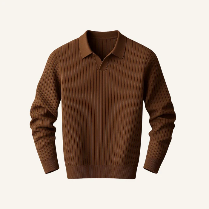Aventri Men’s Long-Sleeve Ribbed Polo
