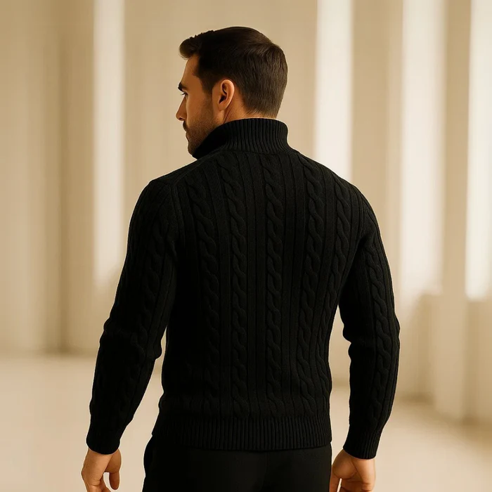 Fontaine Men's High-Neck Half-Zip Sweater