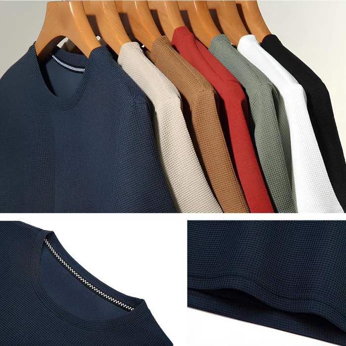 Aventri Belmont Old Money Textured Basic T-Shirt