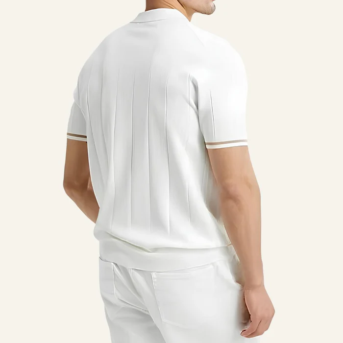 Valence Men’s Half-Zip Polo Shirt – Old Money