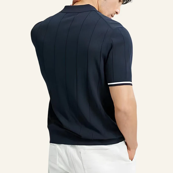 Valence Men’s Half-Zip Polo Shirt – Old Money