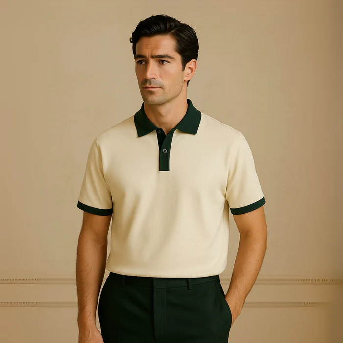 Vittore Men’s Plain Old Money Polo Shirt