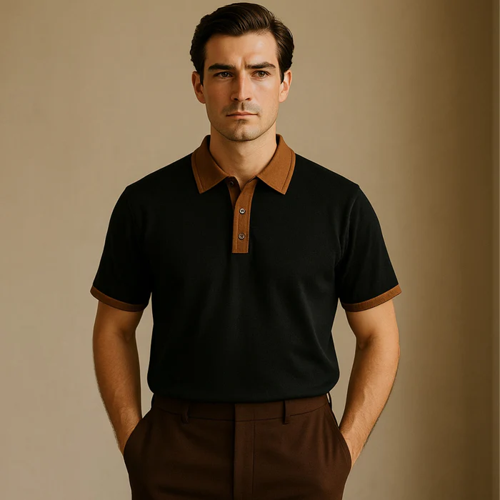 Vittore Men’s Plain Old Money Polo Shirt