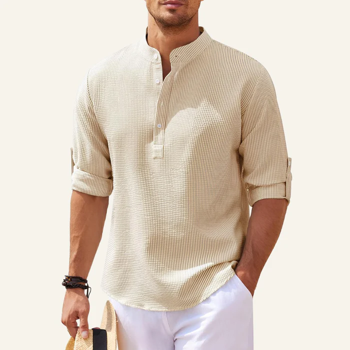 Ascot Men’s Striped Linen Shirt – Old Money