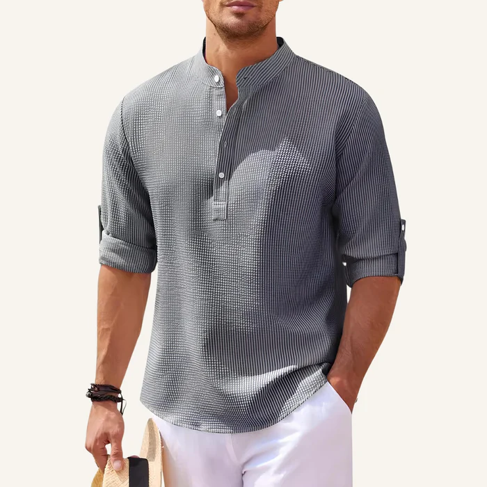 Ascot Men’s Striped Linen Shirt – Old Money