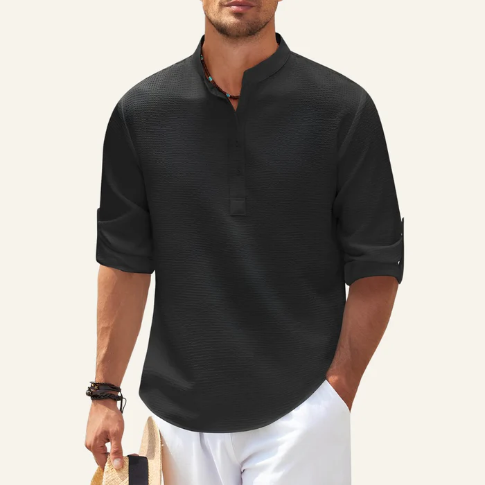 Ascot Men’s Striped Linen Shirt – Old Money