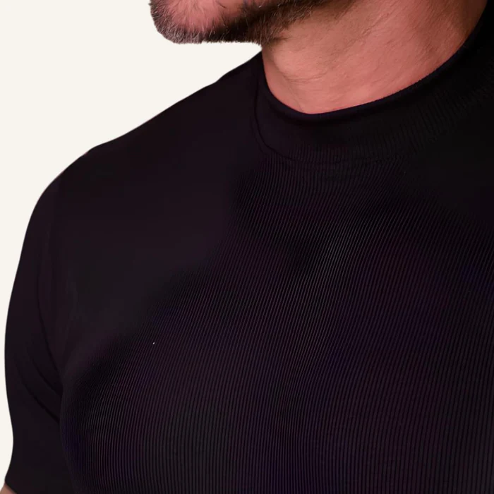 Clarence Men’s Ribbed High-Neck T-Shirt