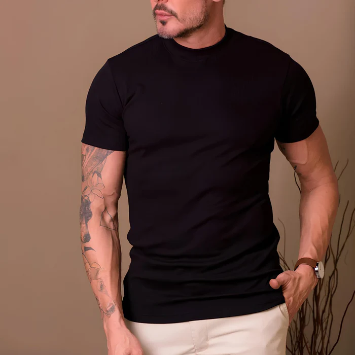 Clarence Men’s Ribbed High-Neck T-Shirt