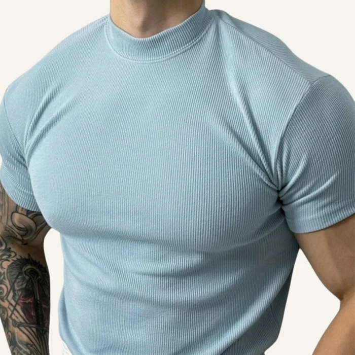 Clarence Men’s Ribbed High-Neck T-Shirt