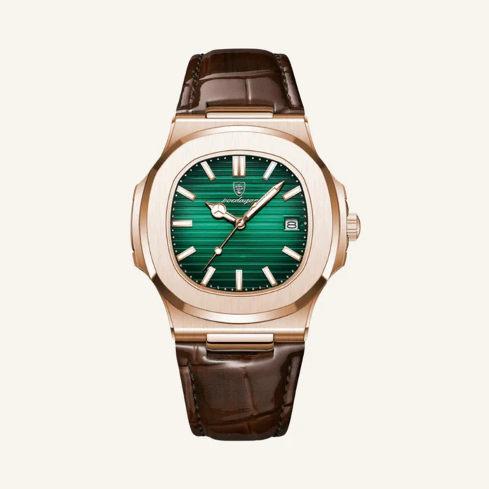 Brown leather Luxe Aventri watch
