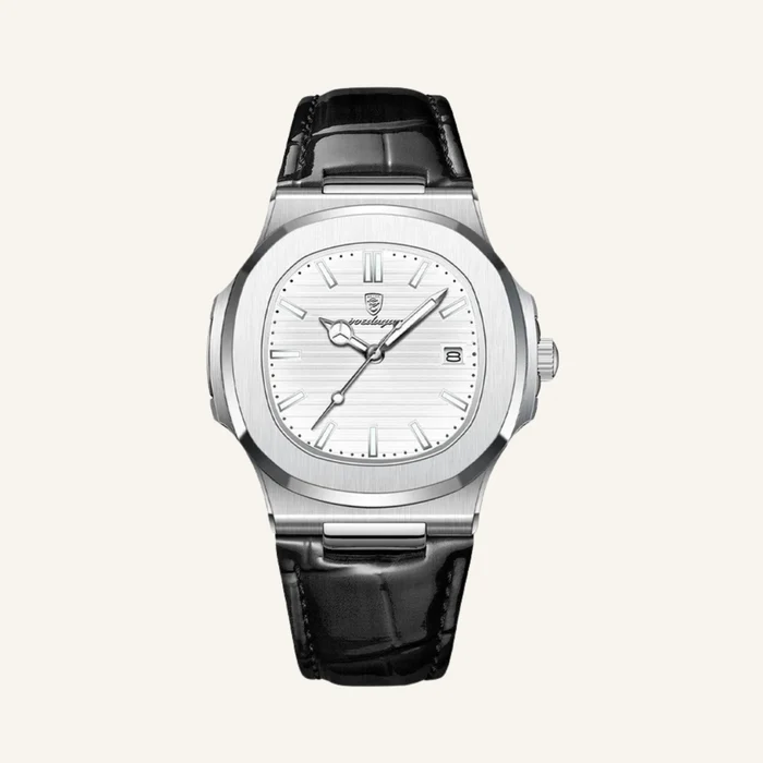 Black Leather Aventri Luxe Watch