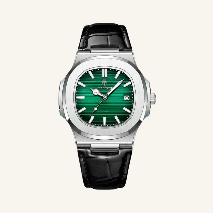 Black Leather Aventri Luxe Watch