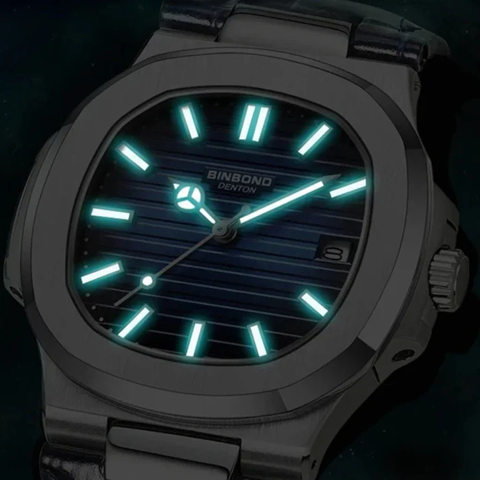 Black Leather Aventri Luxe Watch